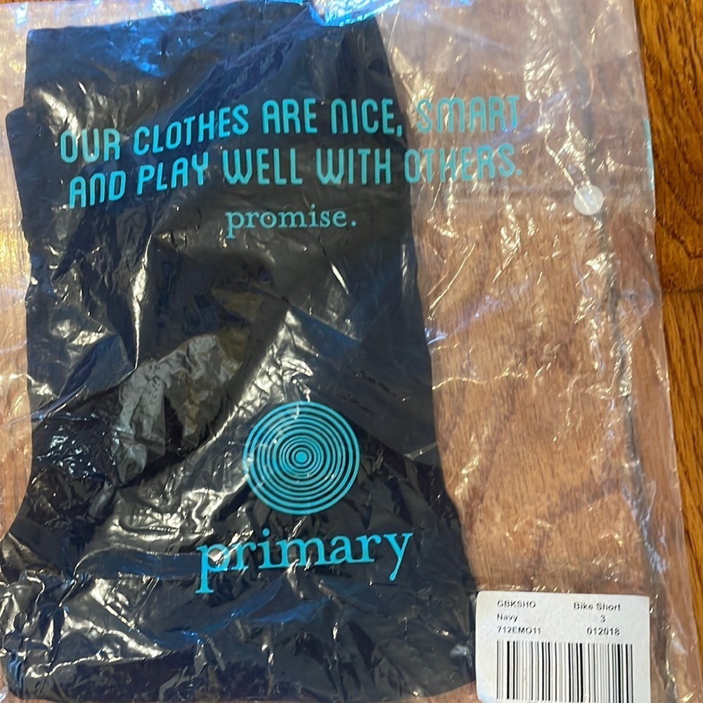 PRIMARY Navy Bike Shorts size 3